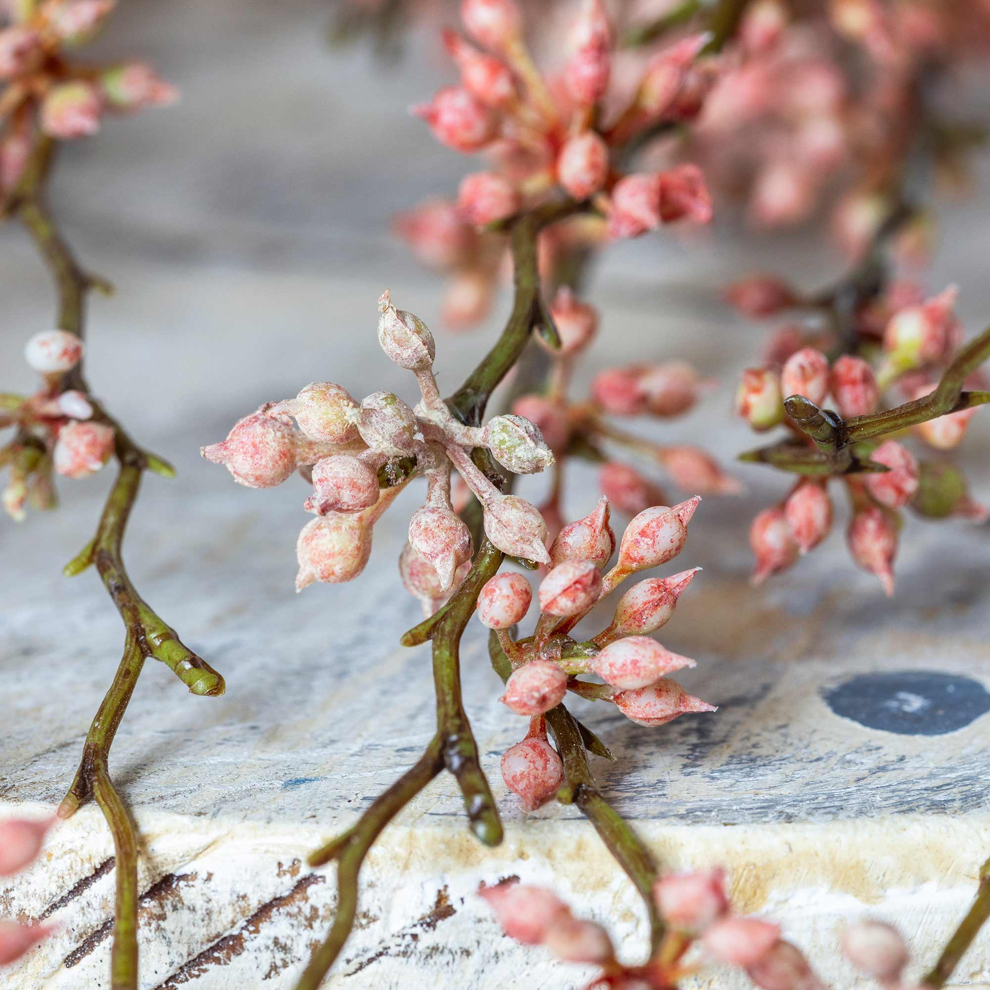 Close up of Abigail Ahern Faux Succulent Branch in Coral at Addison West
