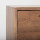 Astrid 71L x 17W x 30.3H Medium Brown Solid Wood 6 Drawer Sideboard on a white background