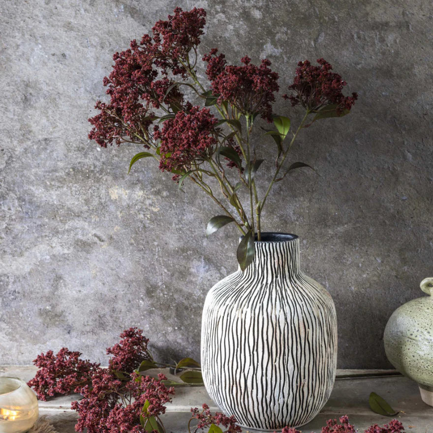 Abigail Ahern Faux Butterfly Bush in Rouge on a grey background at Addison West