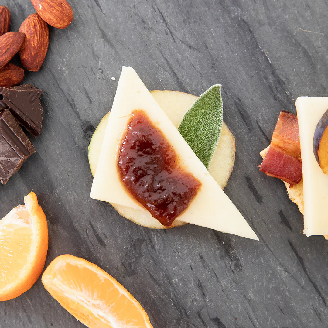 Blake Hill Jam Sampler Gift Box on a charcuterie board at Addison West