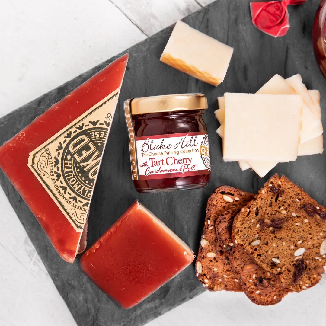 Blake Hill Jam Sampler Gift Box, Cheese Pairing on a charcuterie board at Addison West