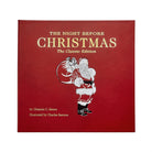 Book cover of 'The Night Before Christmas' with Santa Claus illustration on a red background