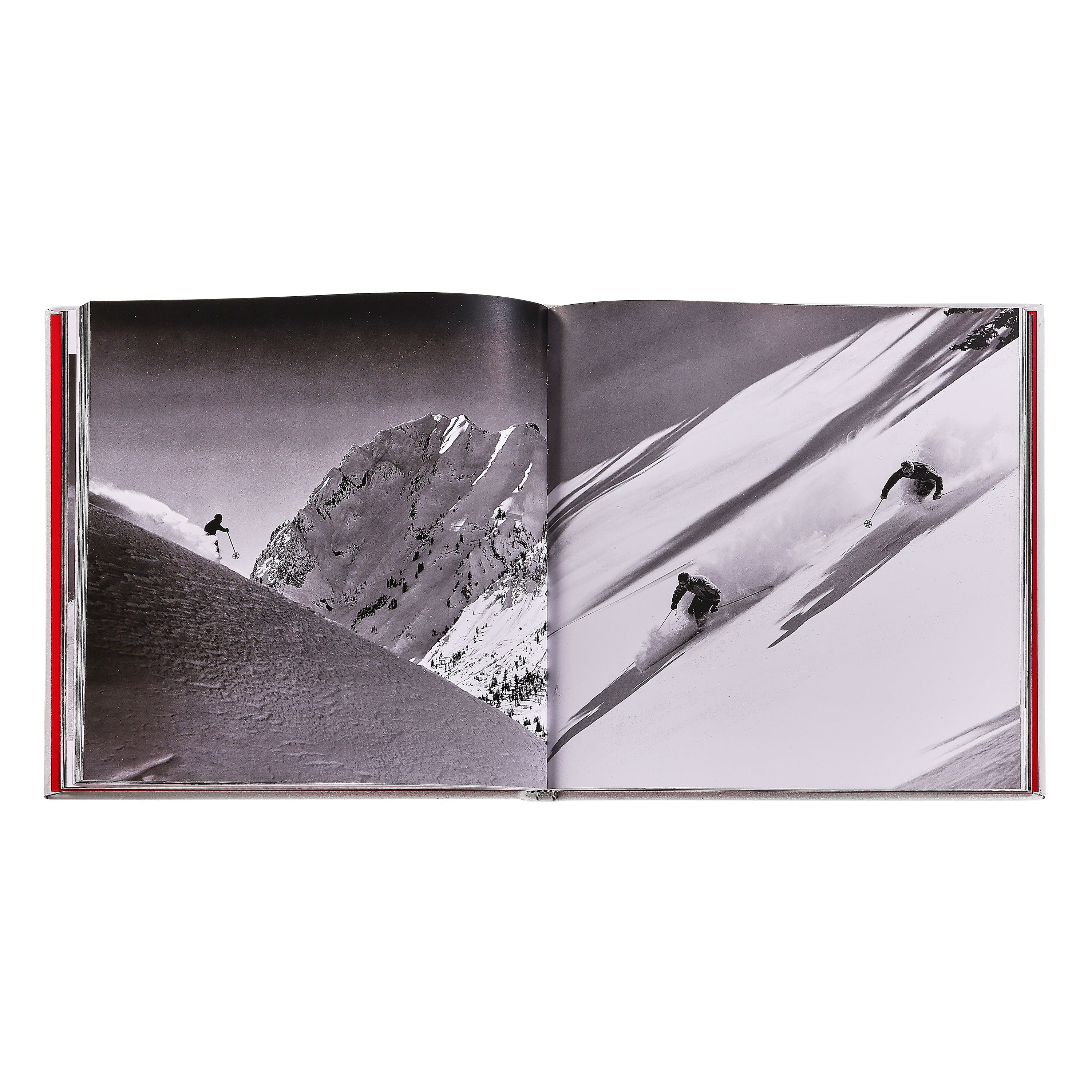 Vintage Skiing Leather Bound Edition on white background at Addison West.