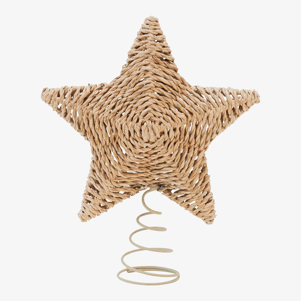 Seagrass Star Tree Topper on a white background