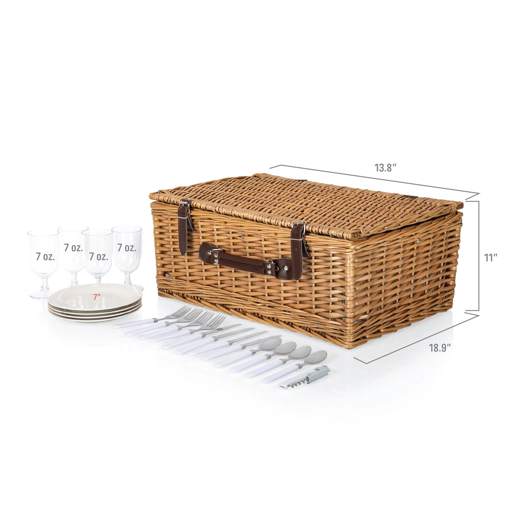 Covington Classic Willow Four Person Picnic Basket - Addison West