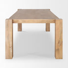 Beth Light Brown Wood Rectangular Dining Table on a white background