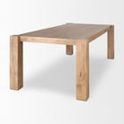 Beth Light Brown Wood Rectangular Dining Table on a white background