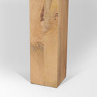 Close up of Beth Light Brown Wood Rectangular Dining Table on a white background