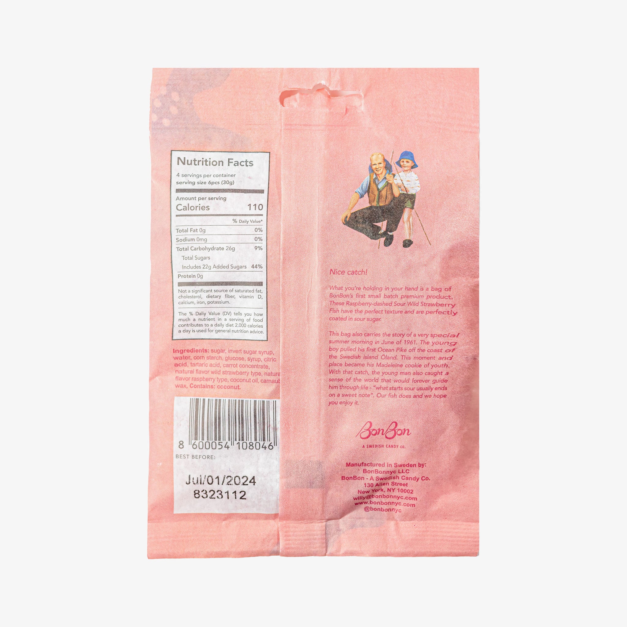 Bon Bon Swedish Fish in Sour Strawberry - Addison West