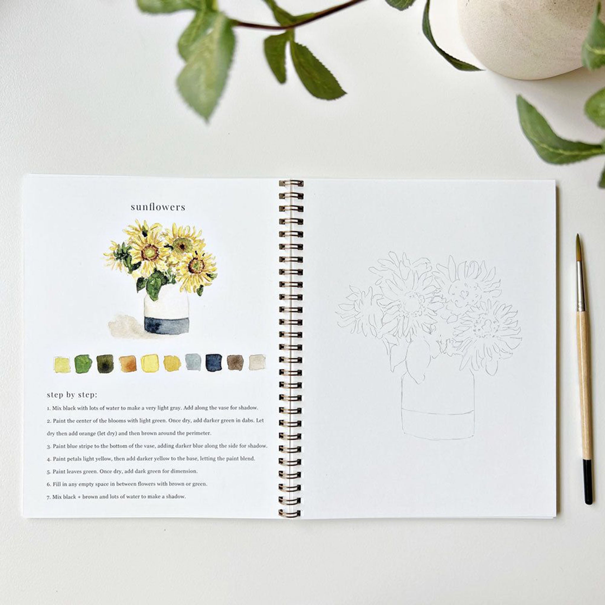 Bouquets Watercolor Workbook - Addison West