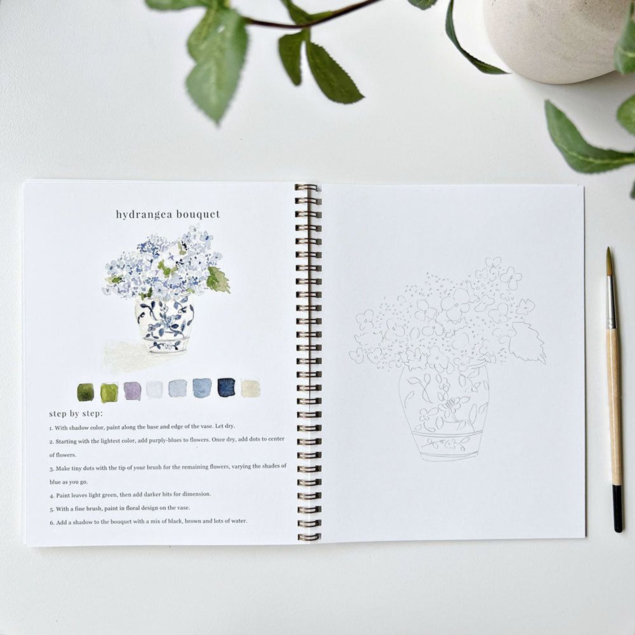 Bouquets Watercolor Workbook - Addison West