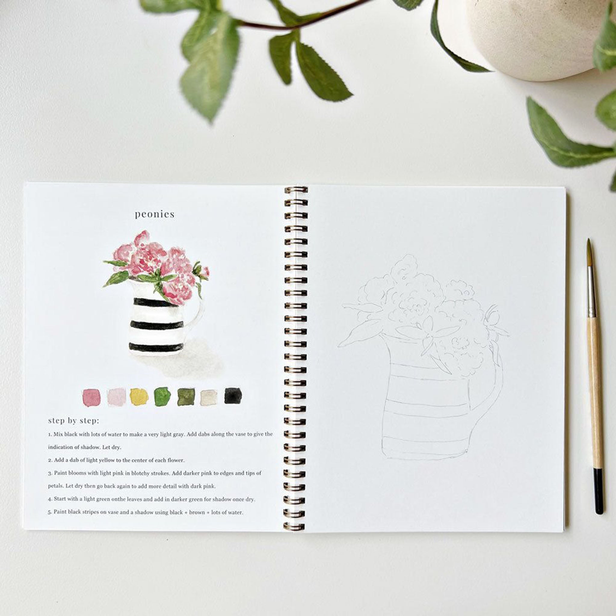 Bouquets Watercolor Workbook - Addison West
