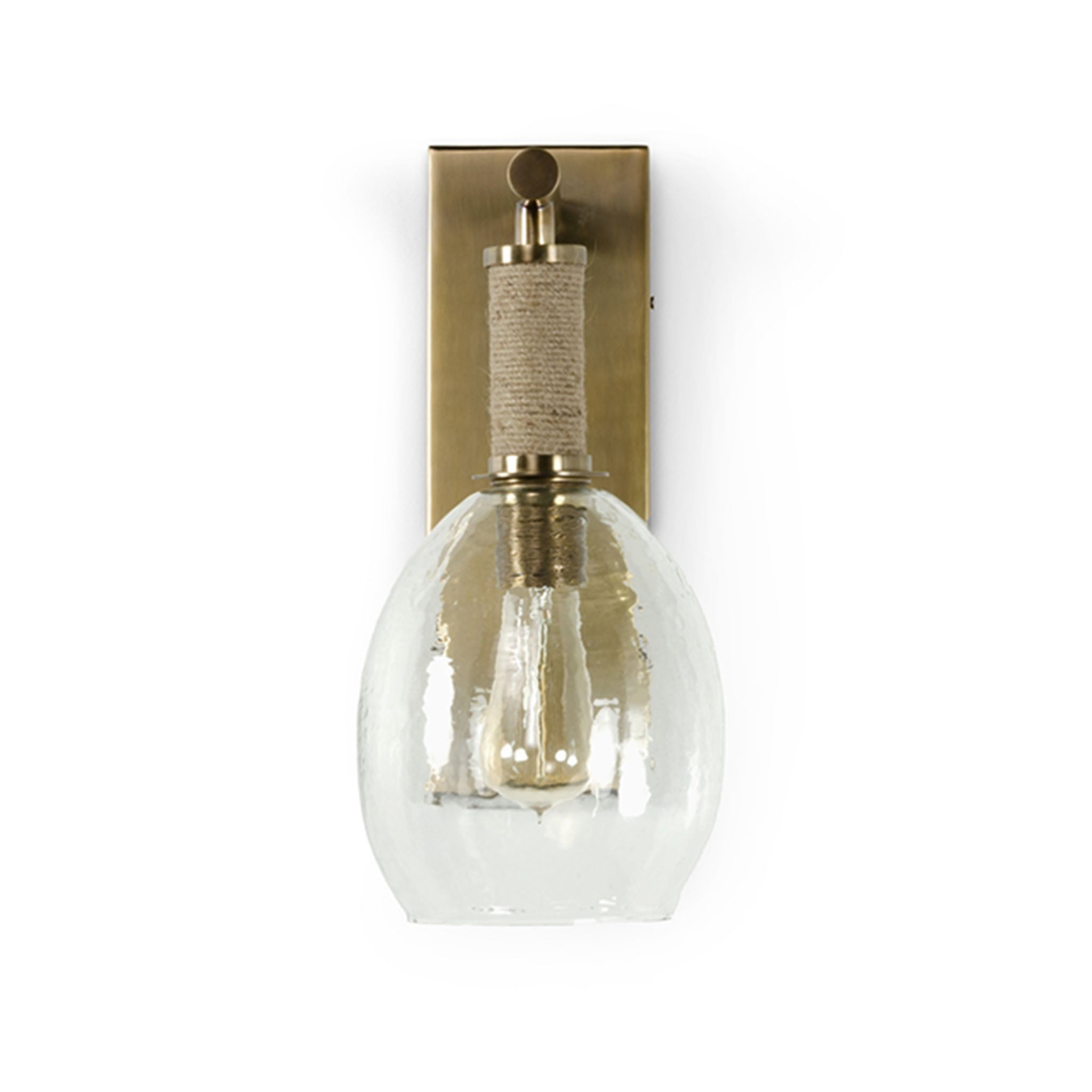 Kirk Nix Bronson Sconce In Brass on a white background at Addison West