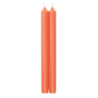 Caspari 10" Crown Candle Pair in Coral on a white background