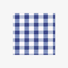 Caspari Gingham Lunch Napkins in Blue on a white background