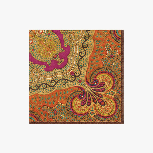 Caspari Jaipur-Spice Paper Napkin on a white background