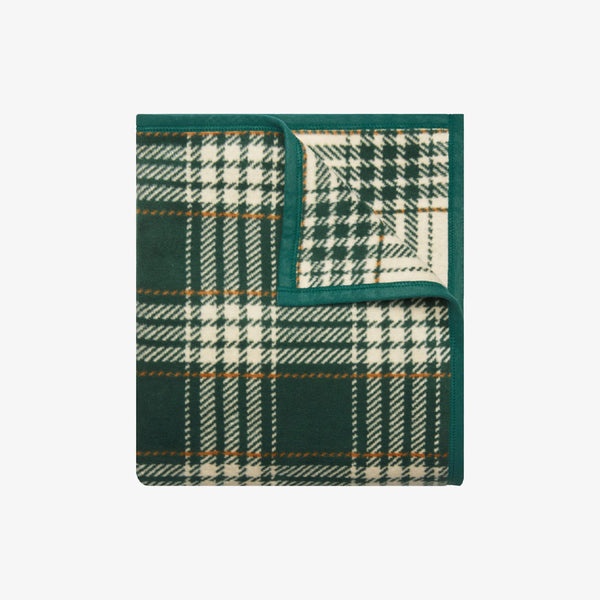 Chappy Wrap Autumn Plaid Evergreen Blanket on a white background