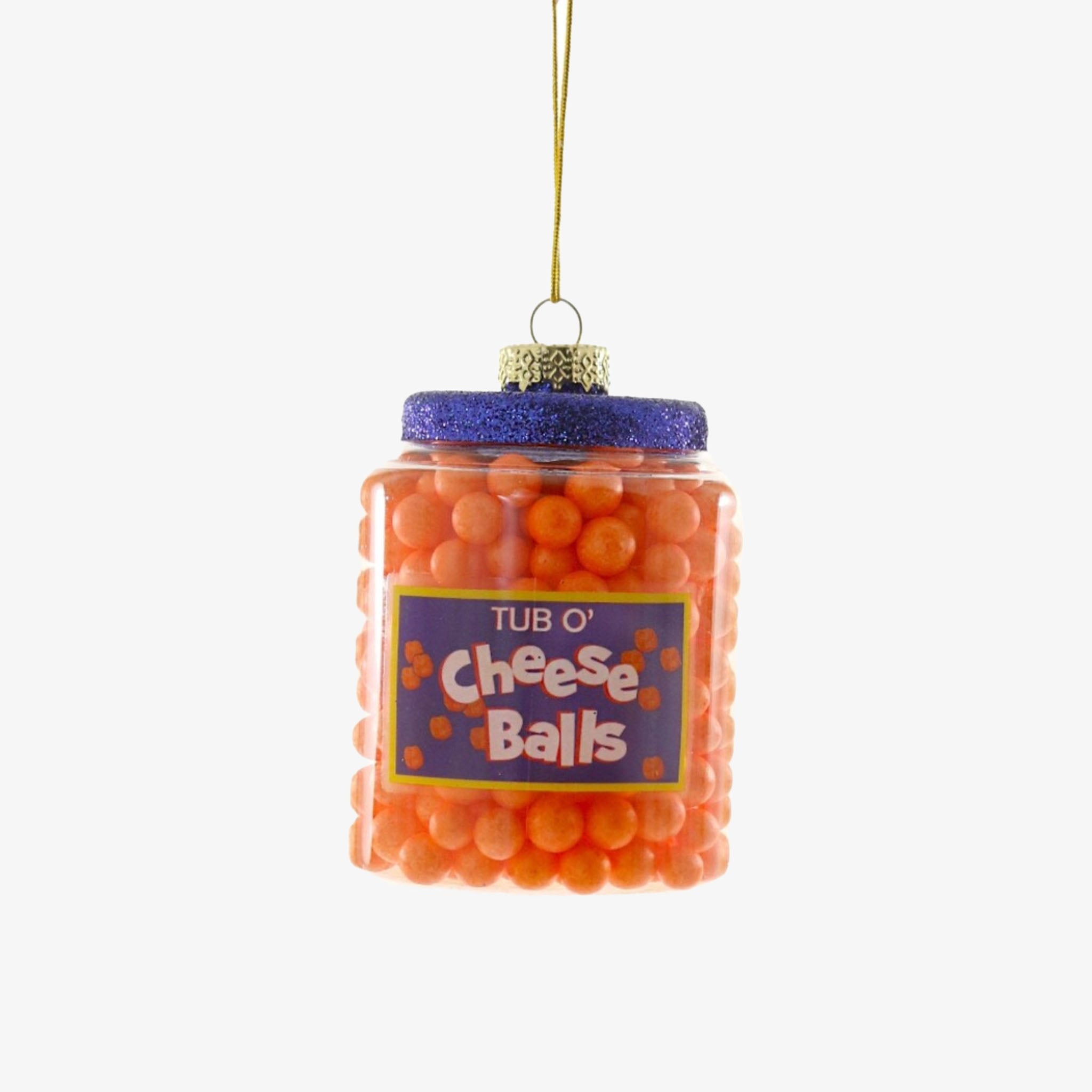 Cody Foster cheese balls ornament on a white background