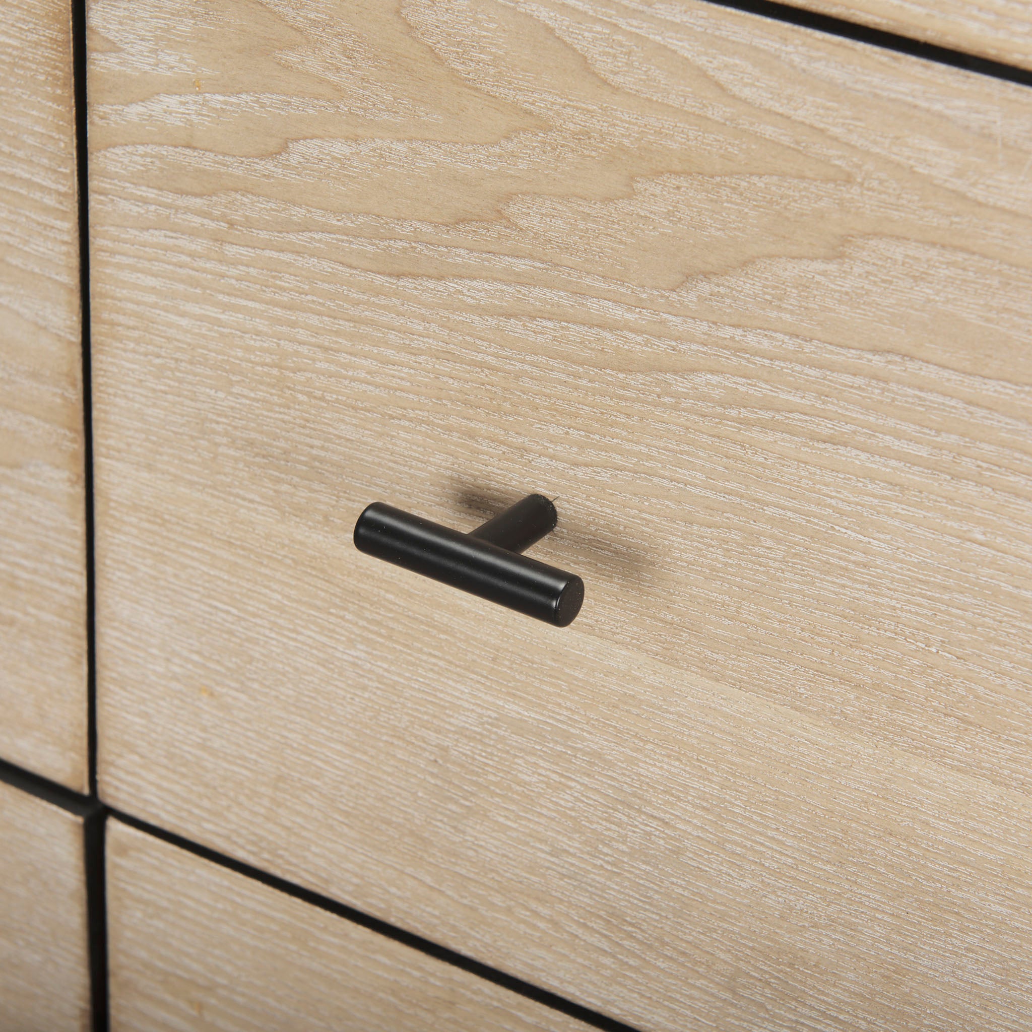 Carina Whitewashed and Metal Frame Sideboard - Addison West