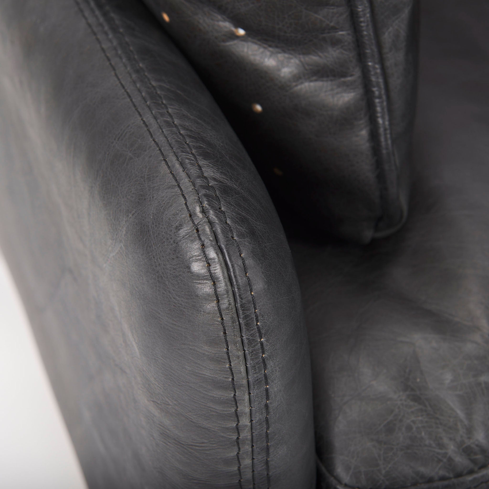Colter Armchair in Black Leather - Addison West