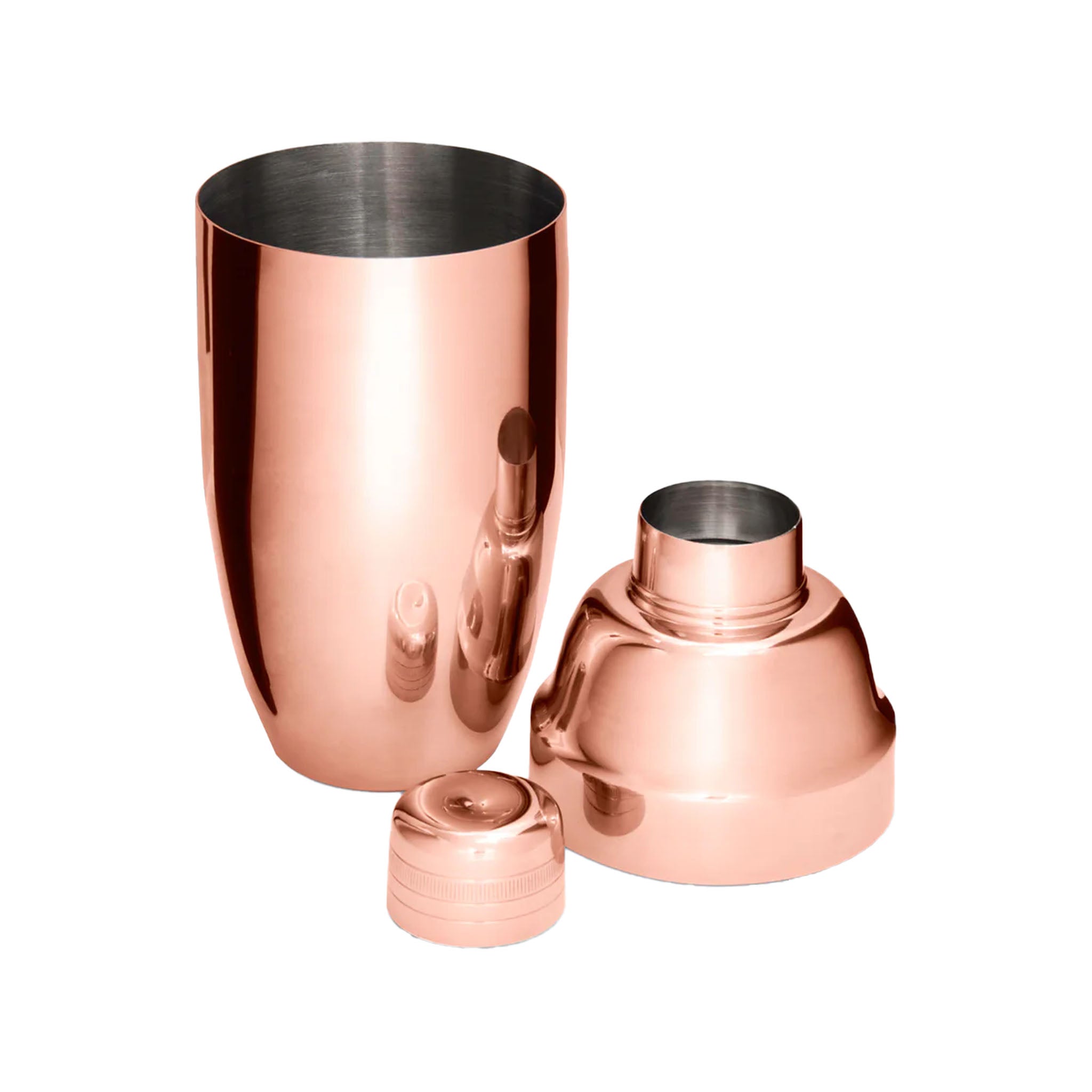 Cocktail Kingdom Stainless Usagi Cobbler Shaker in Copper on a white background at Addison West