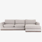 Colt 2-Piece Sectional in Aldred Silver Right Chaise on a white background
