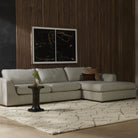 Four Hands Colt 2-Piece Sectional in Aldred Silver with Right Chaise - Addison West