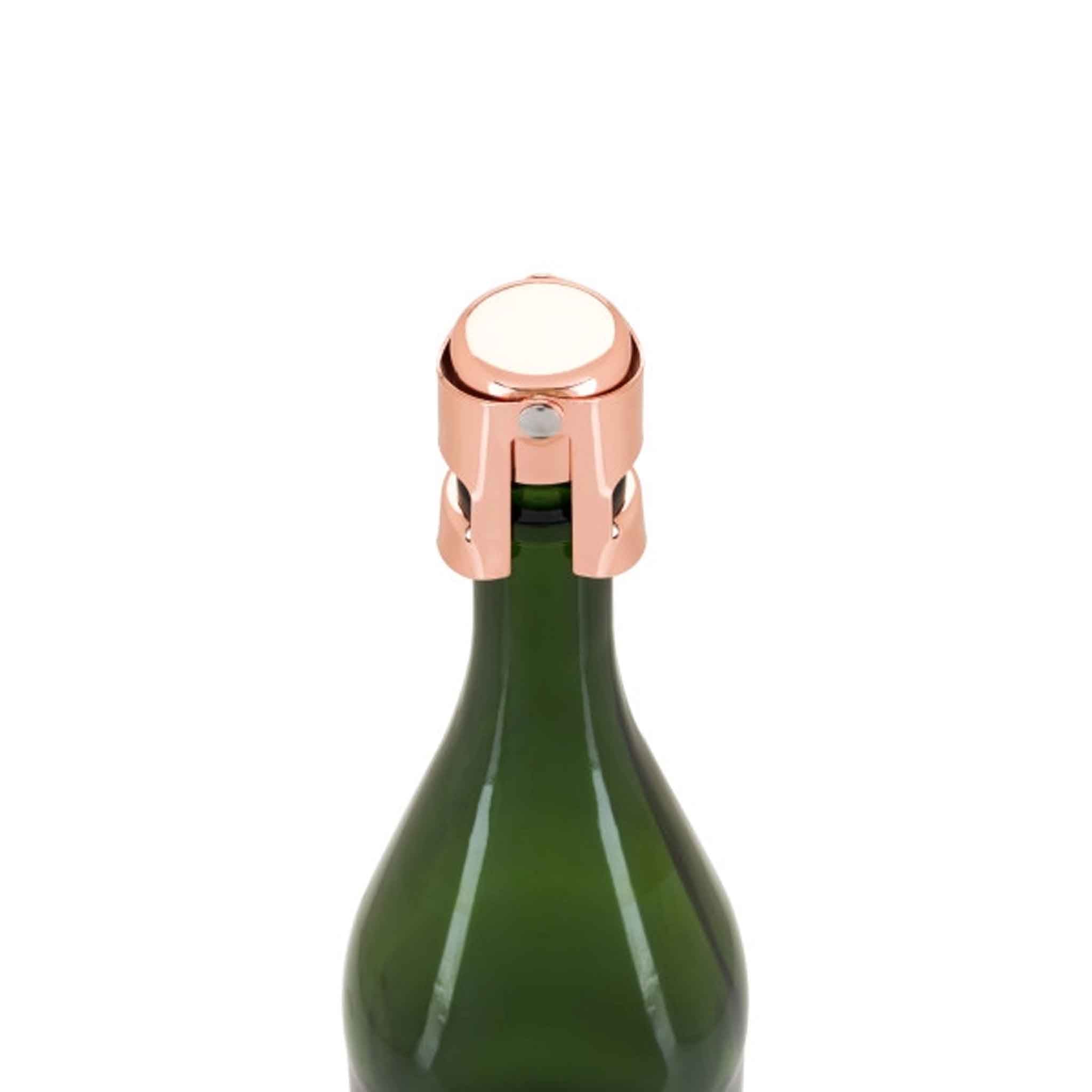 Copper-Plated Champagne Stopper on a white background