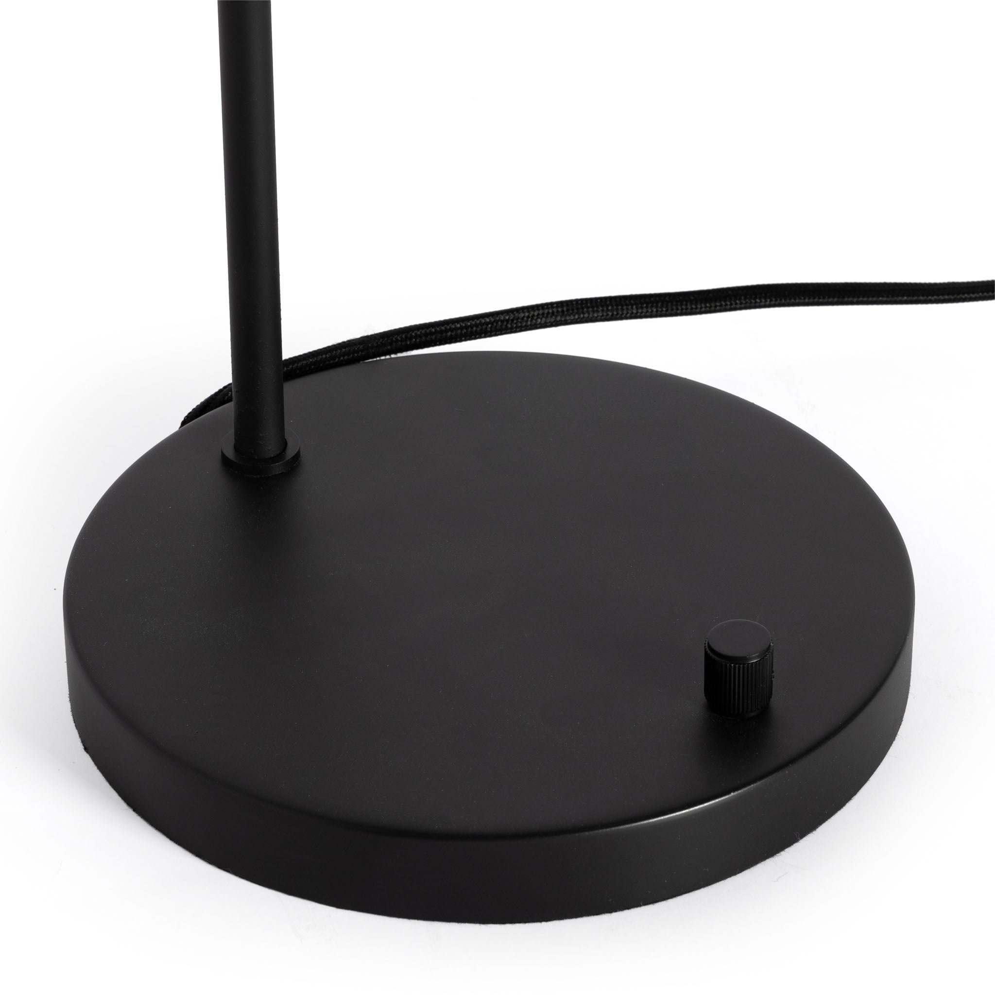 Four Hands Cullen Task Lamp in Black Leather - Addison West