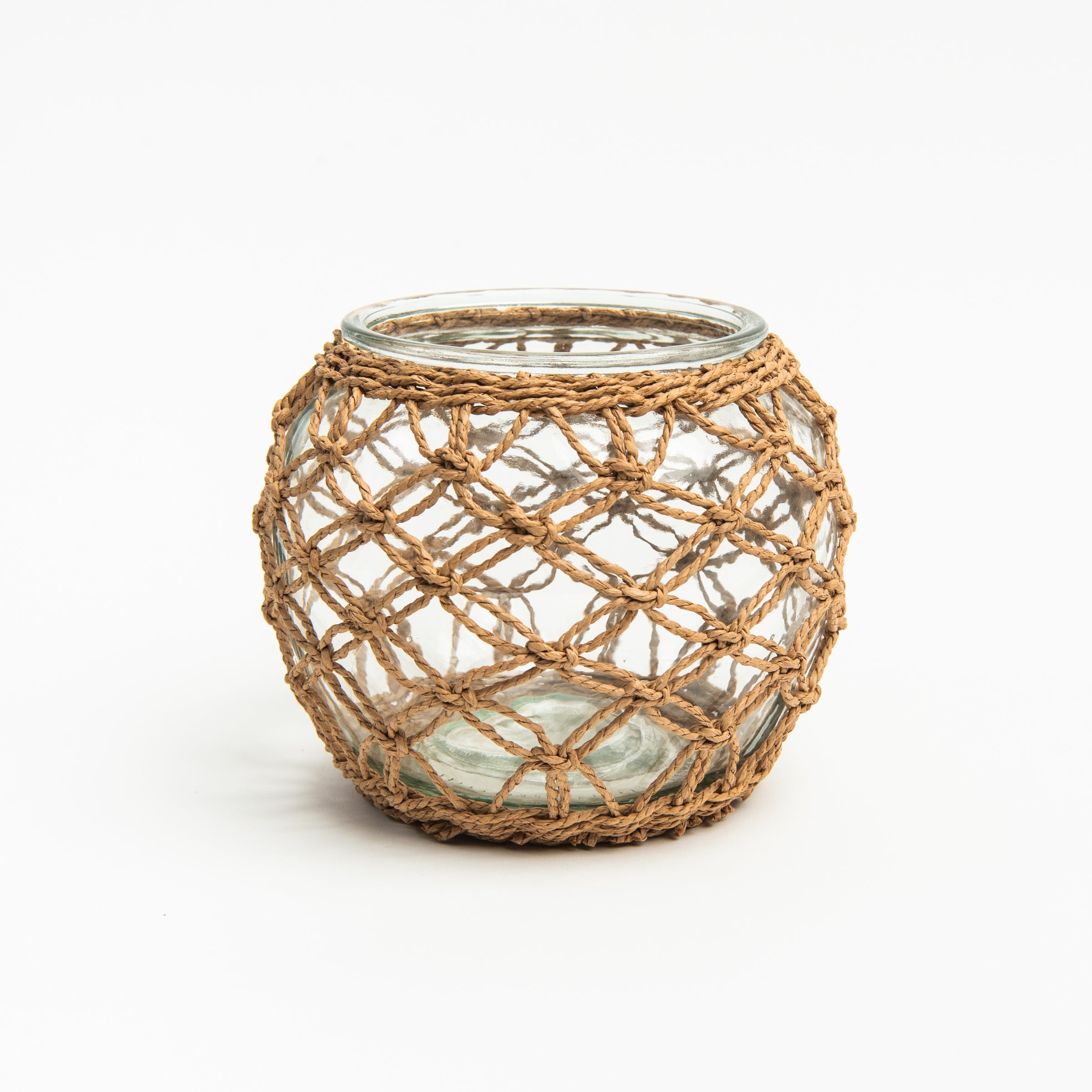 Lattice Wrapped Votive - Small on a white background at Addison West
