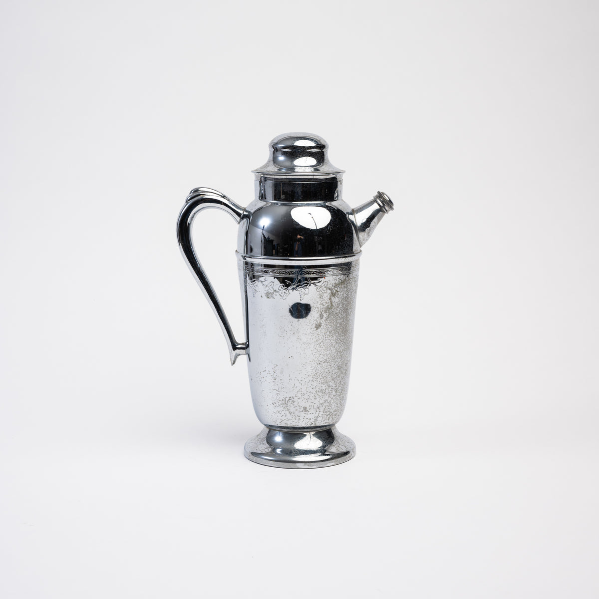 Vintage Cocktail Shaker on a white background at Addison West