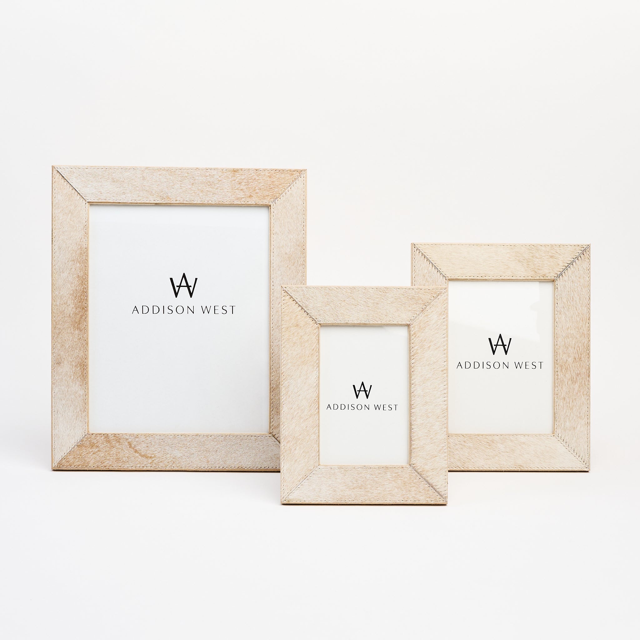 Harrington Hide Picture Frames on background at Addison West