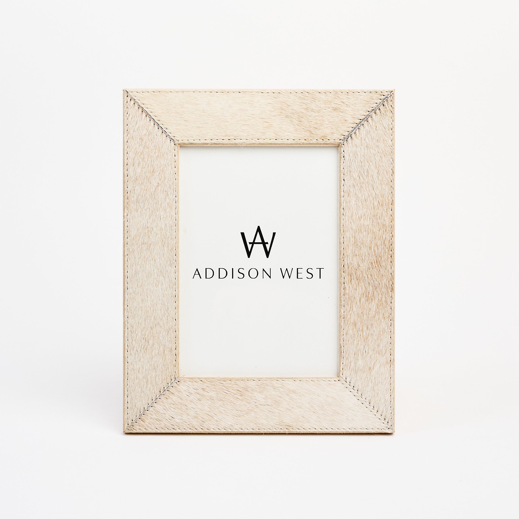 5" x 7" Harrington Hide Picture Frame on a white background at Addison West