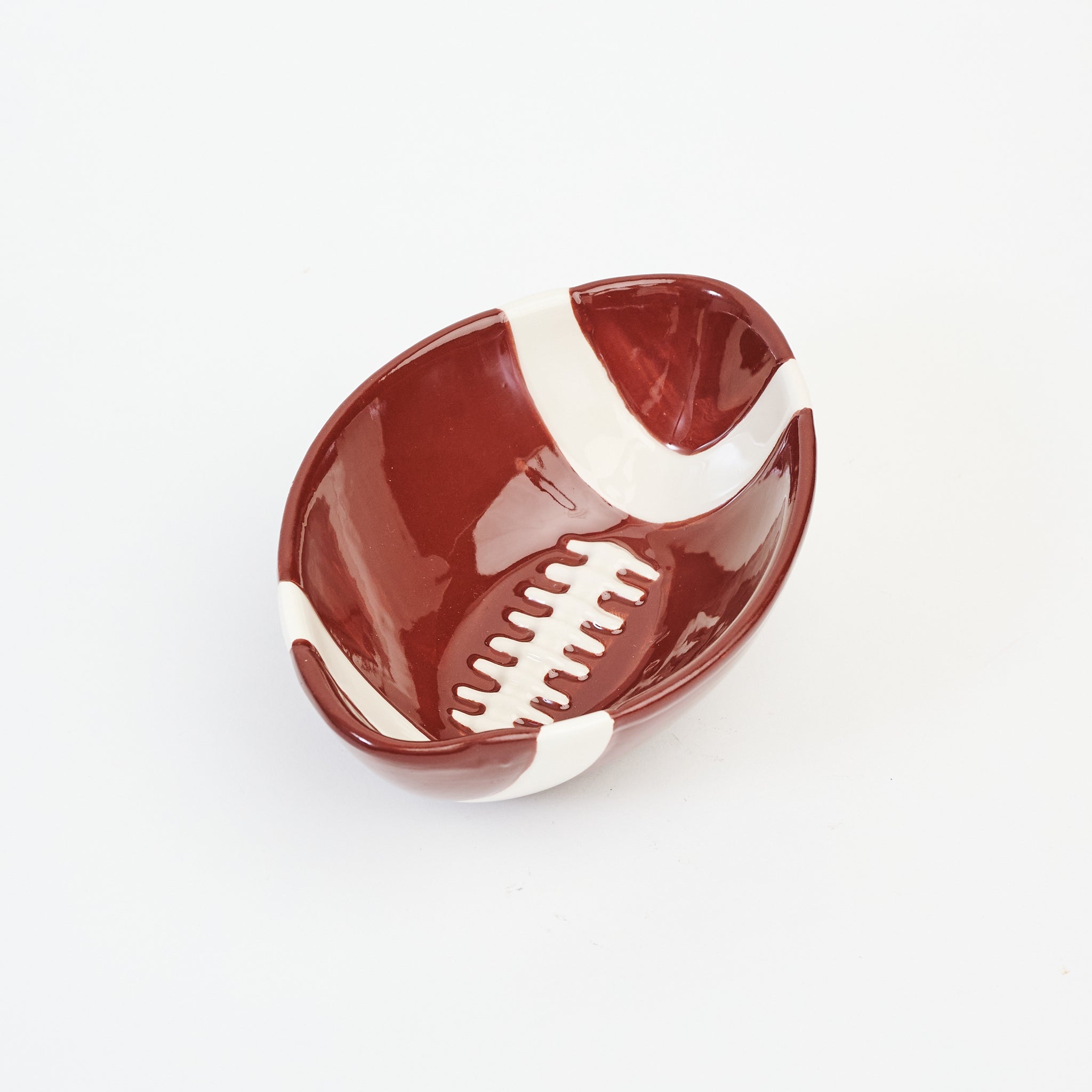 Football Tidbit Bowl on a white background at Addison West