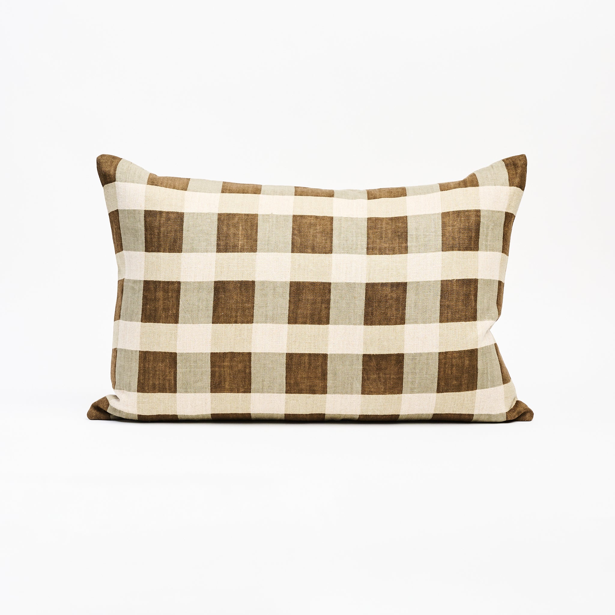 Ezra Mist Lumbar Pillow 16" x 24" on a white background at Addison West
