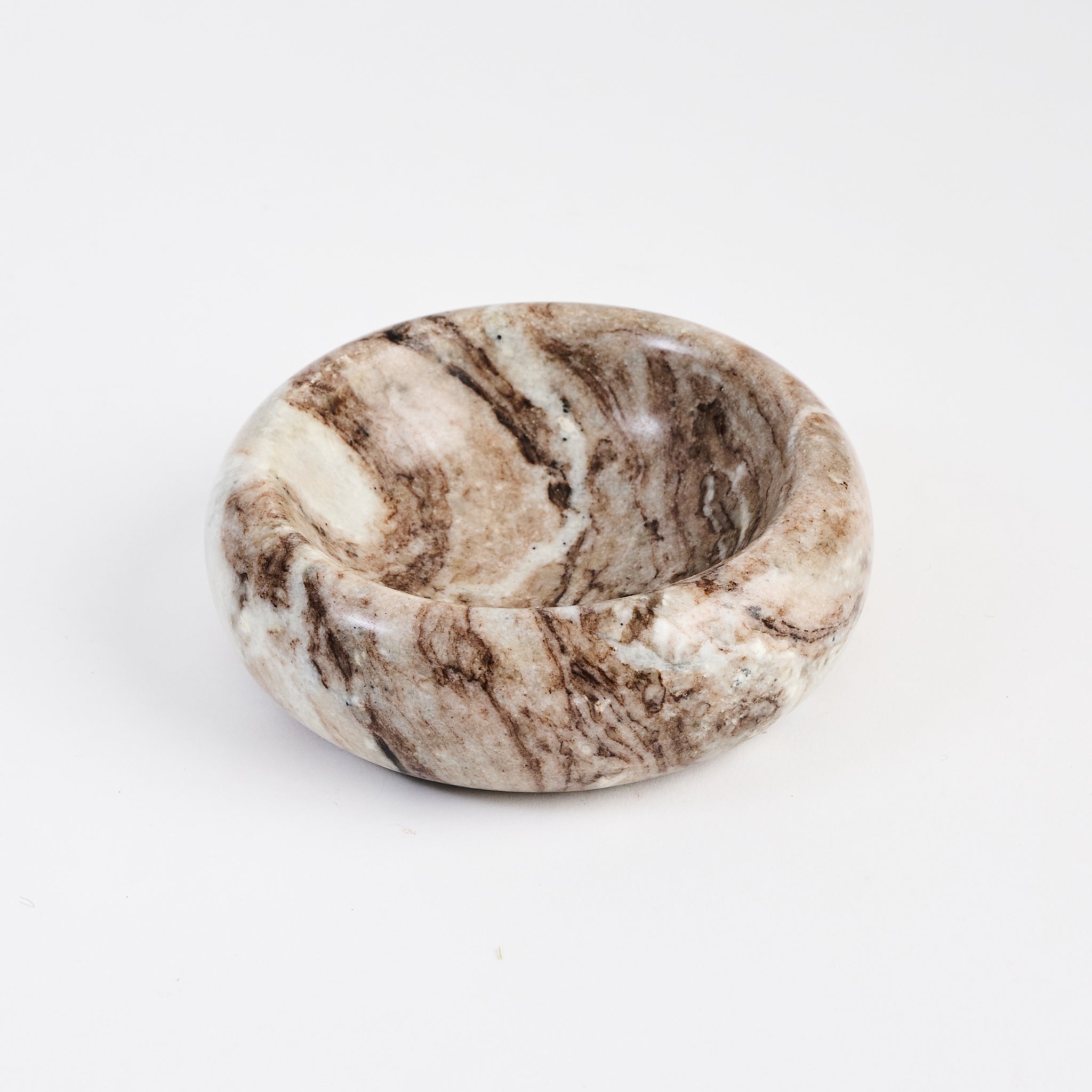 Topanga Marble Dish on a white background at Addison West
