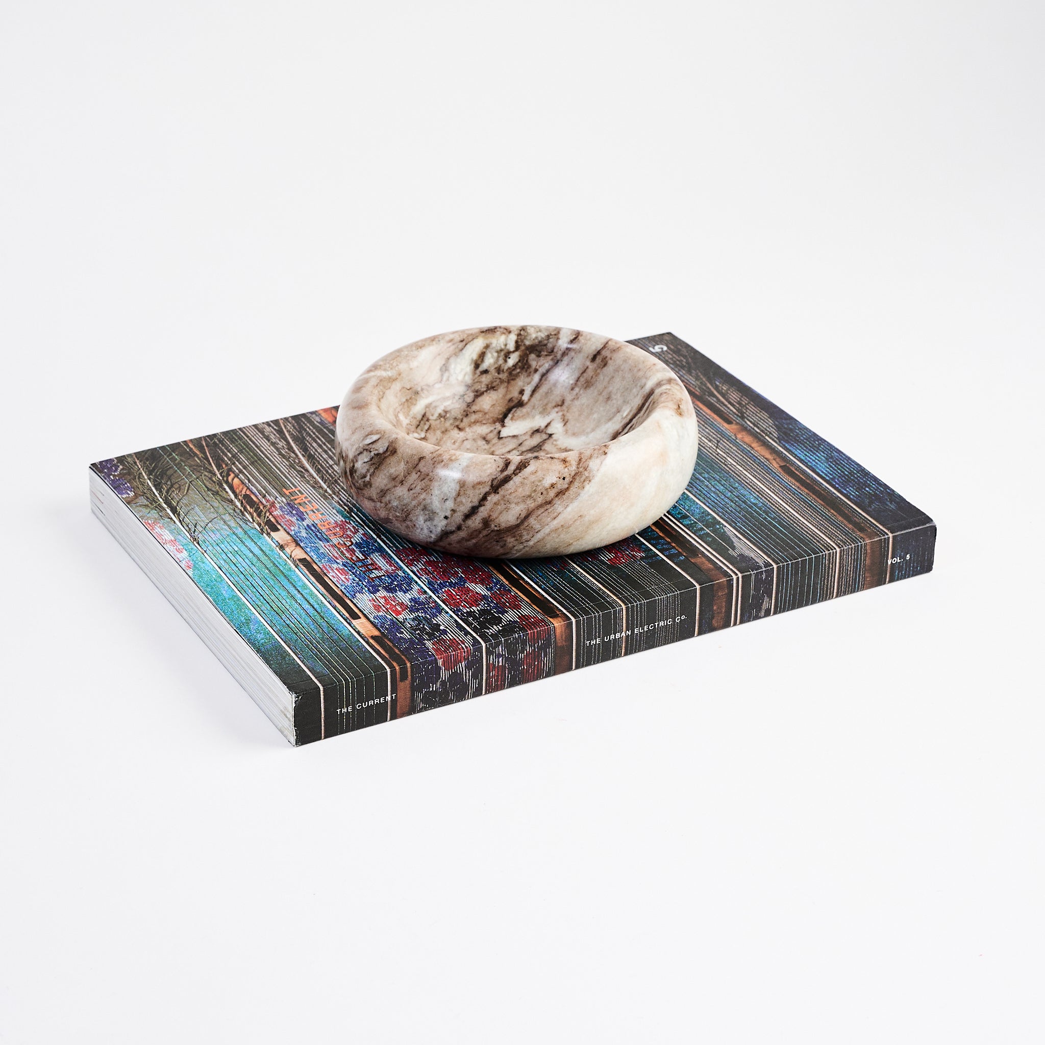 Topanga Marble Dish on a white background at Addison West