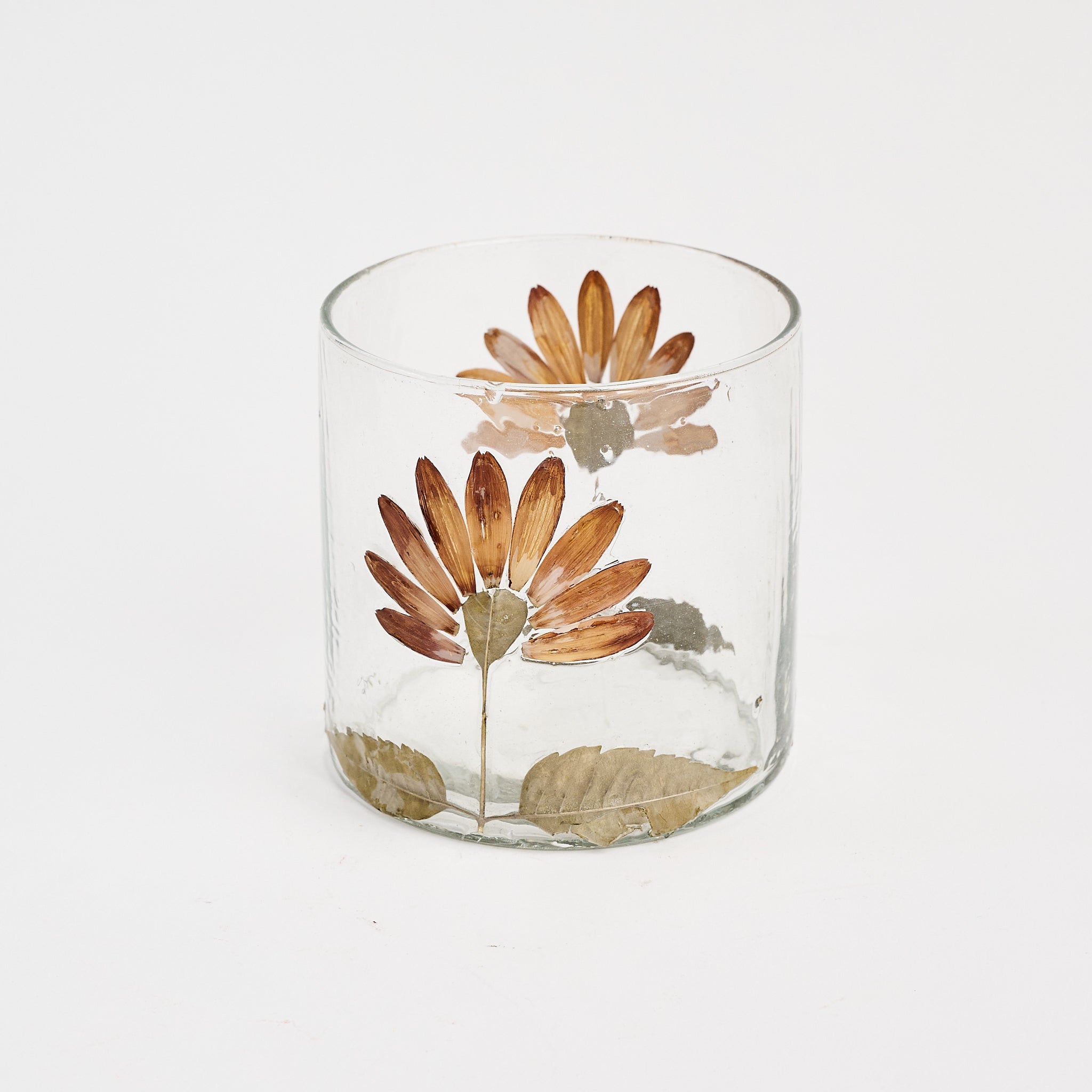 Gerber Daisy Votive on a white background at Addison West