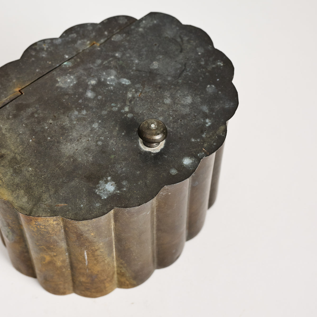 Vintage Brass Hinged Box on a white background at Addison West