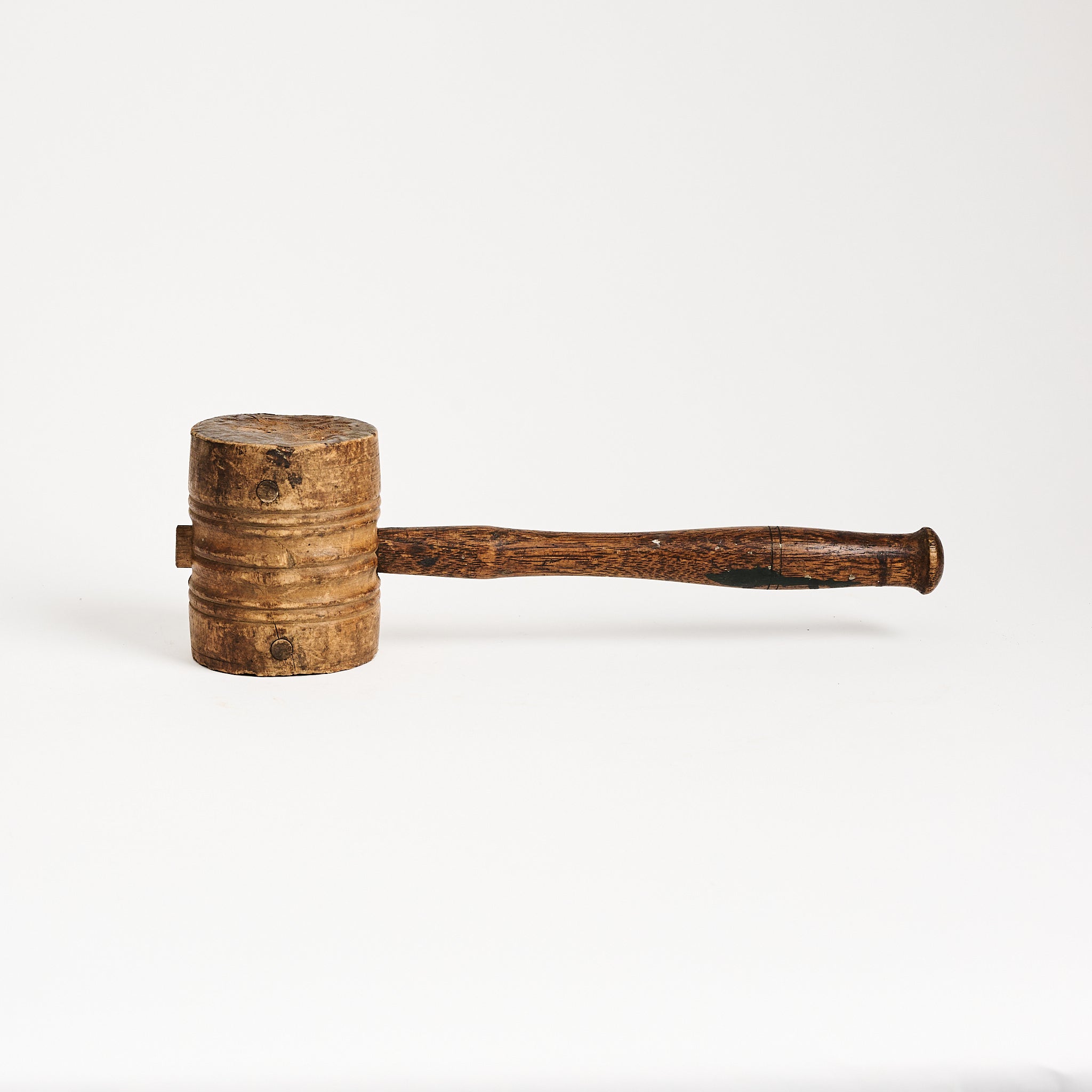 Vintage Wood Mallet on a white background at Addison West