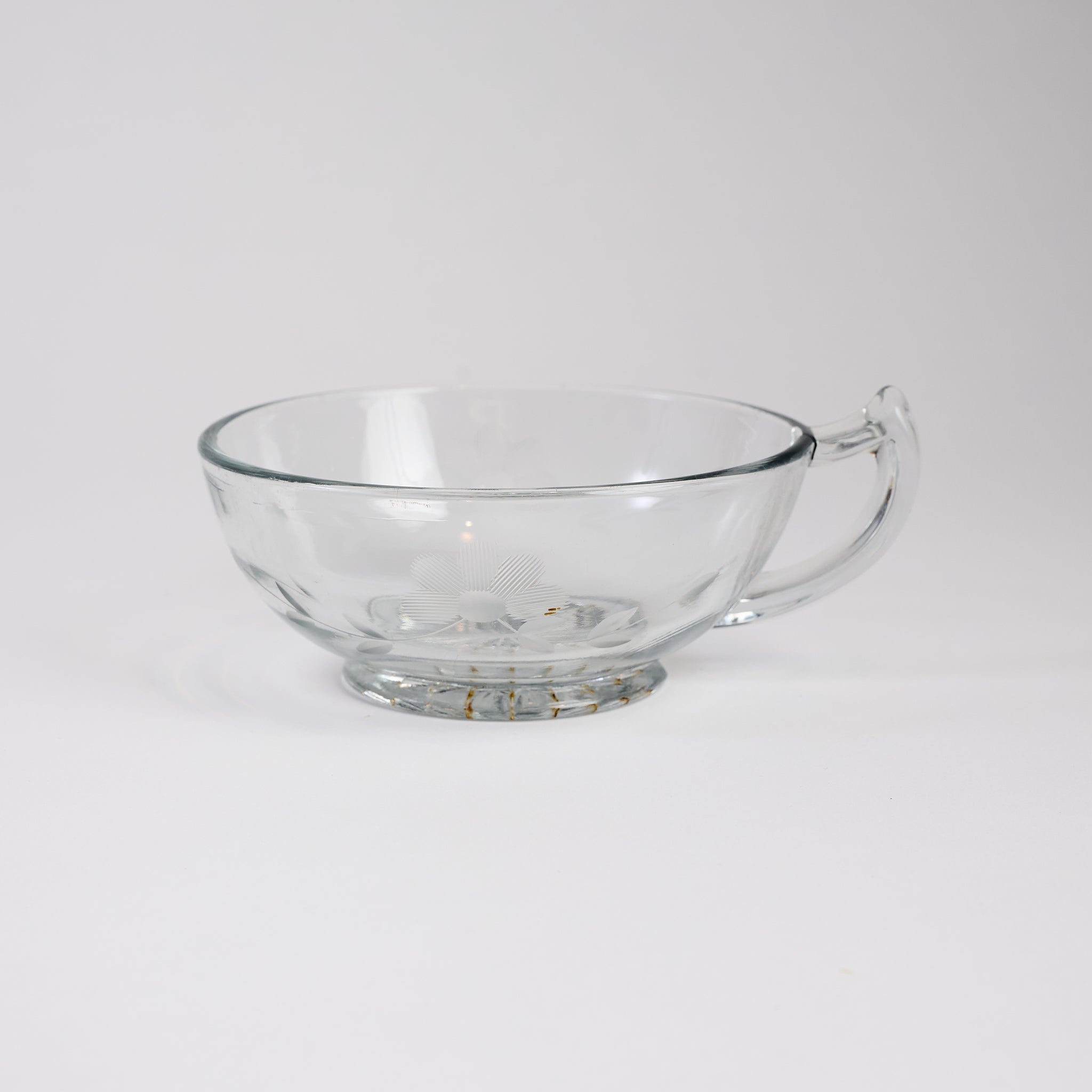 Vintage Glass Sauce Dish on a white background at Addison West