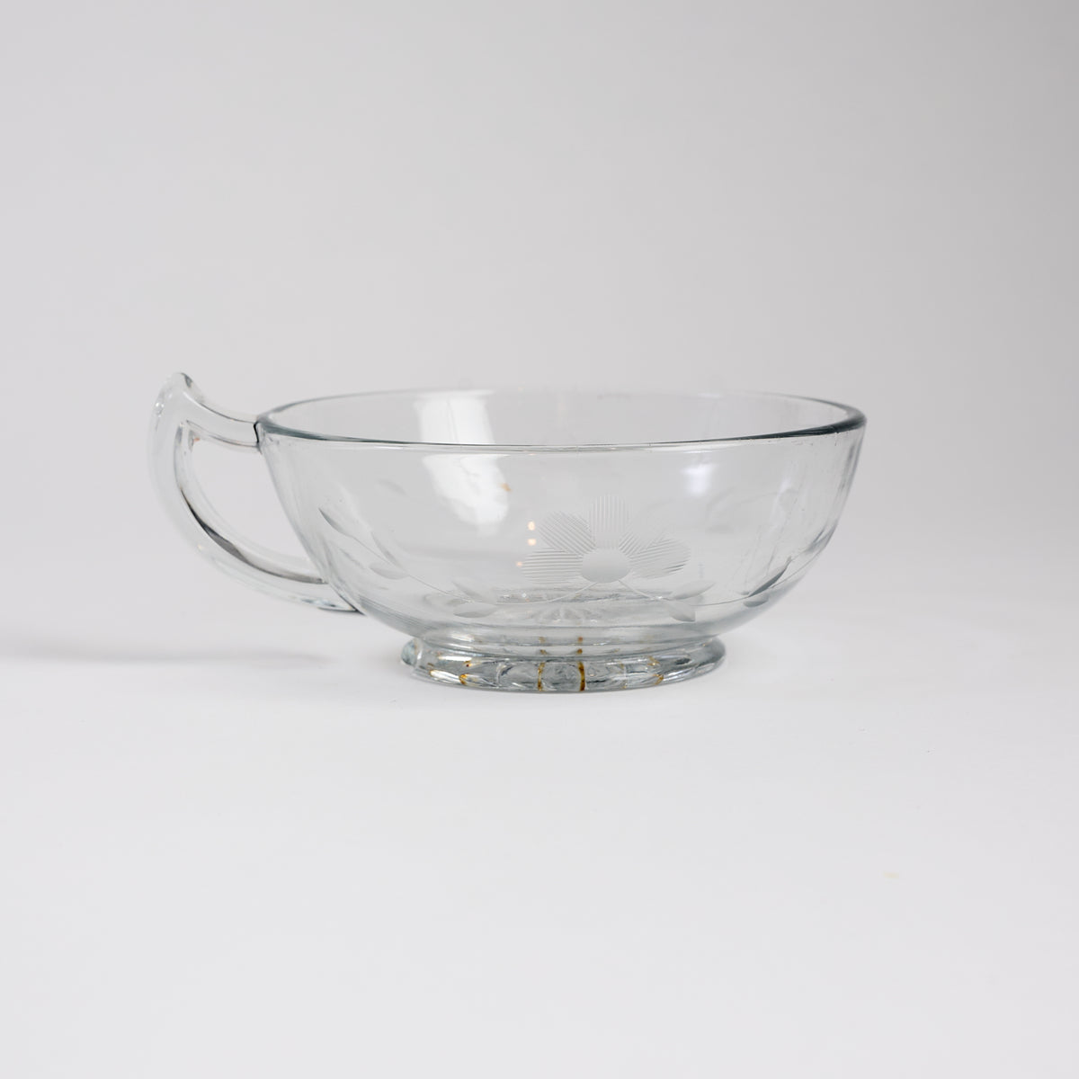 Vintage Glass Sauce Dish on a white background at Addison West