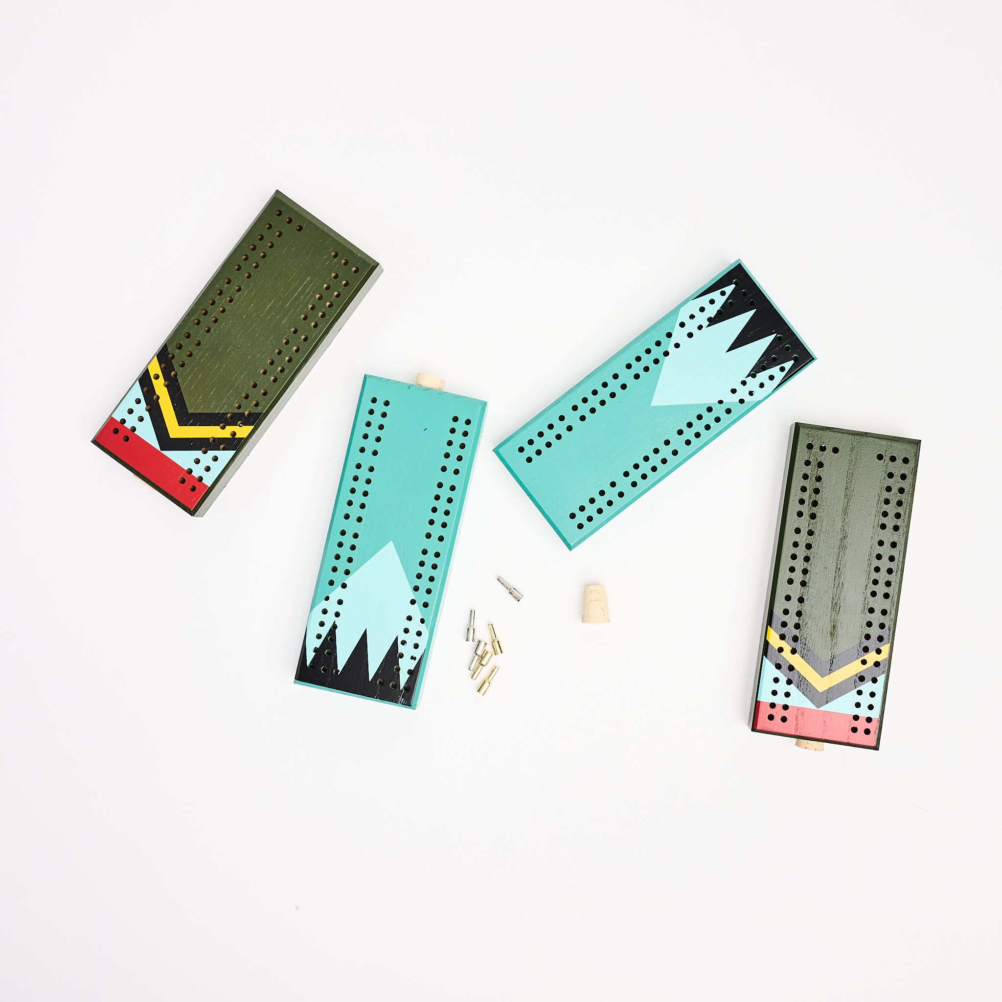 Sanborn Pocket Cribbage Board on a white background at Addison West