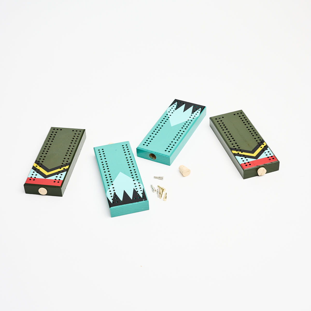 Sanborn Pocket Cribbage Board on a white background at Addison West