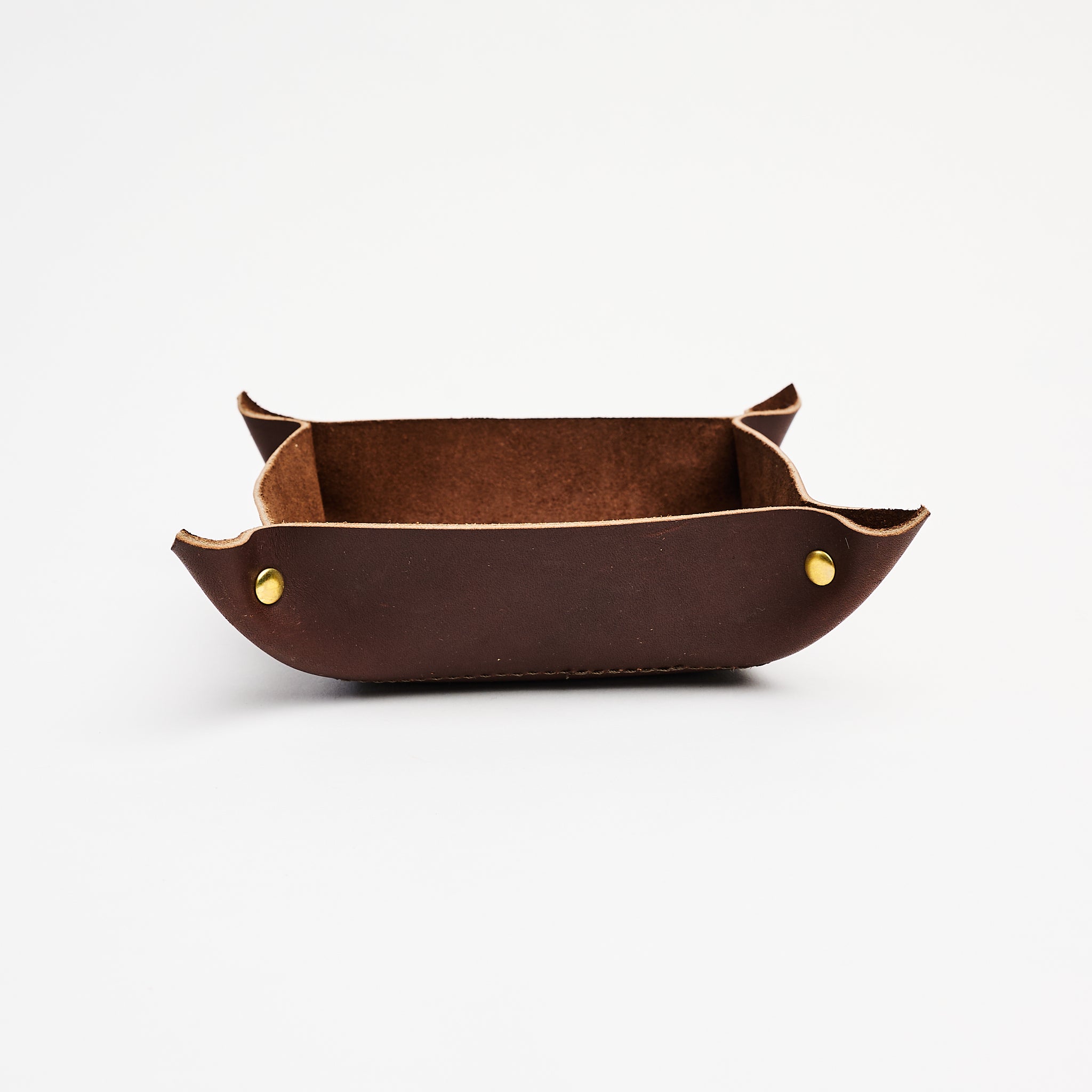The Scrappy Catchall in Chestnut on a white background at Addison West