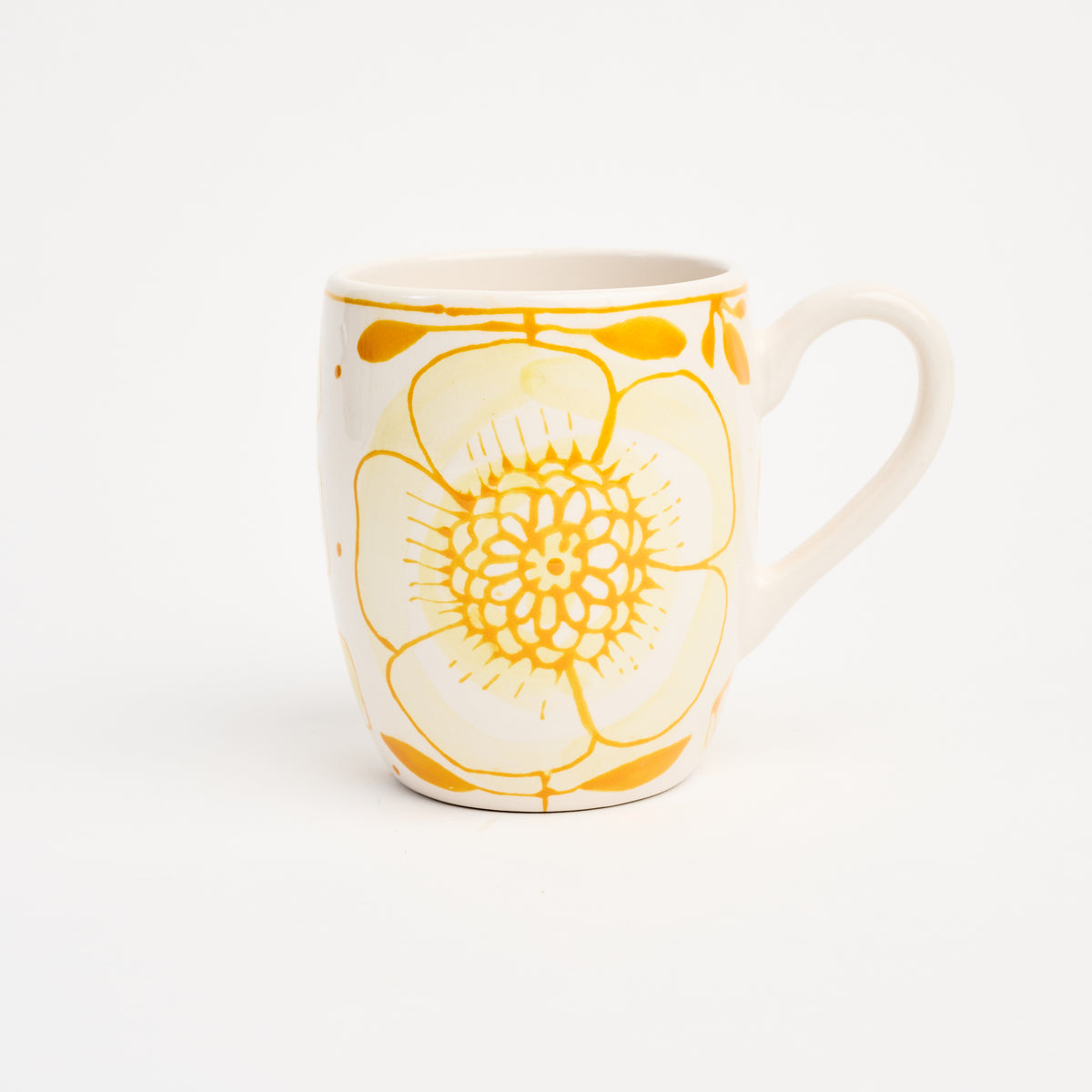 Stephanie Verdun Barrel Mug in Yellow on a white background at Addison West