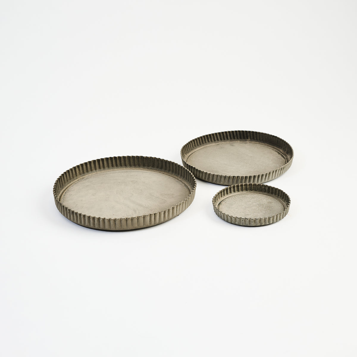 Crimped Steel Saucer on a white background at Addison West
