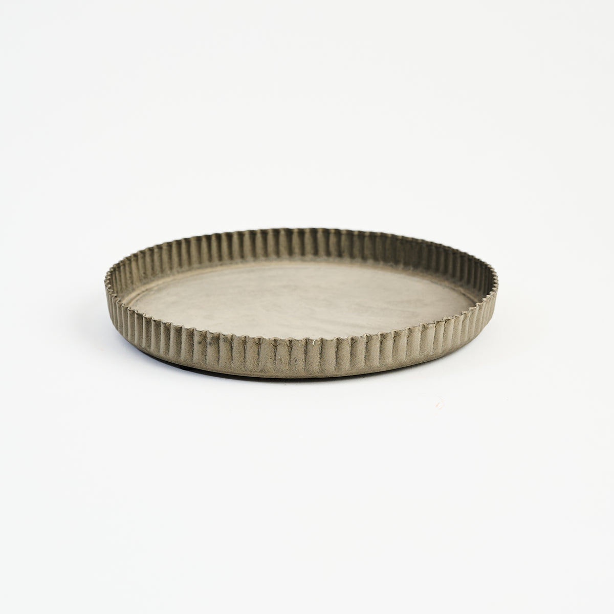 Crimped Steel Saucer on a white background at Addison West