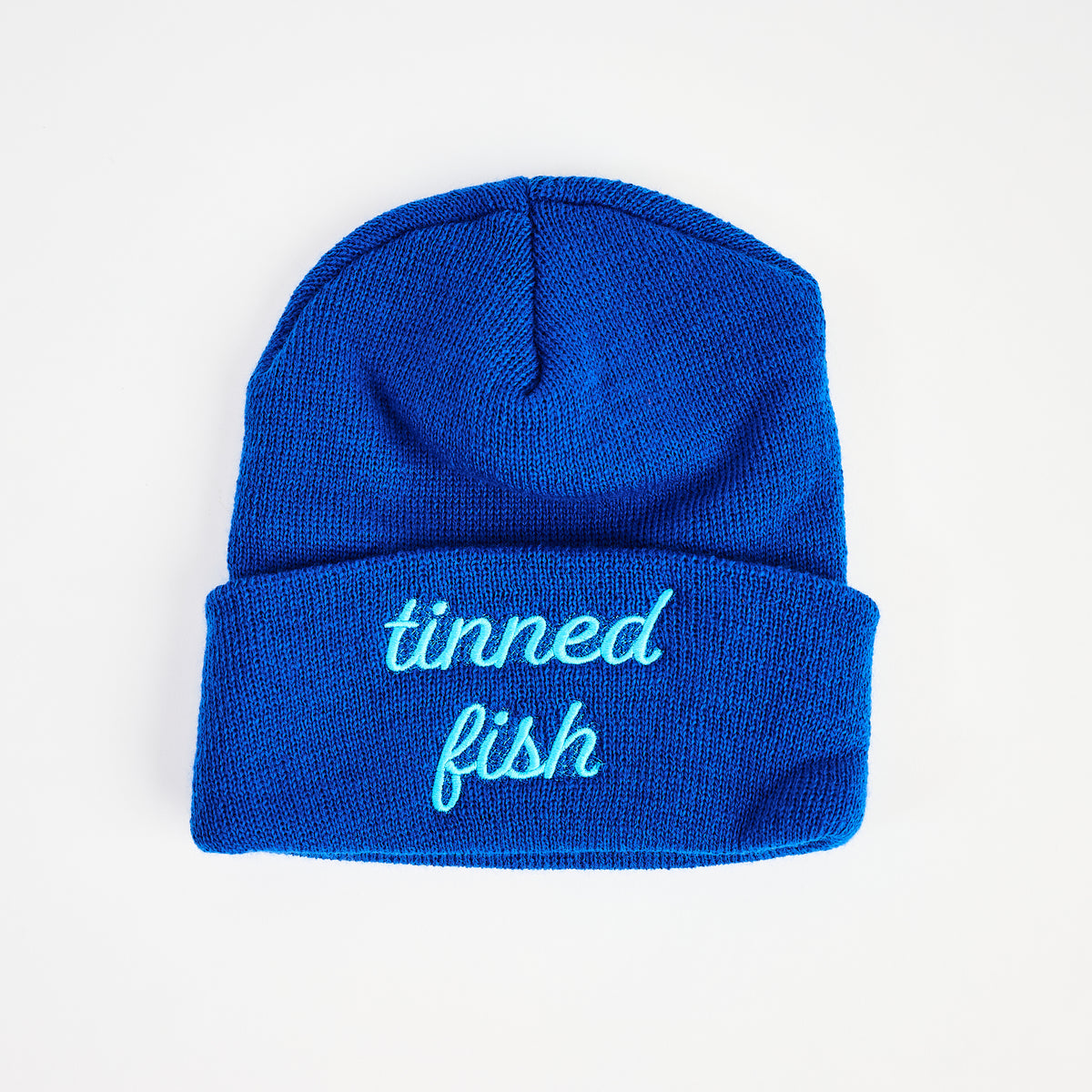 Tinned Fish Beanie on a white background at Addison West