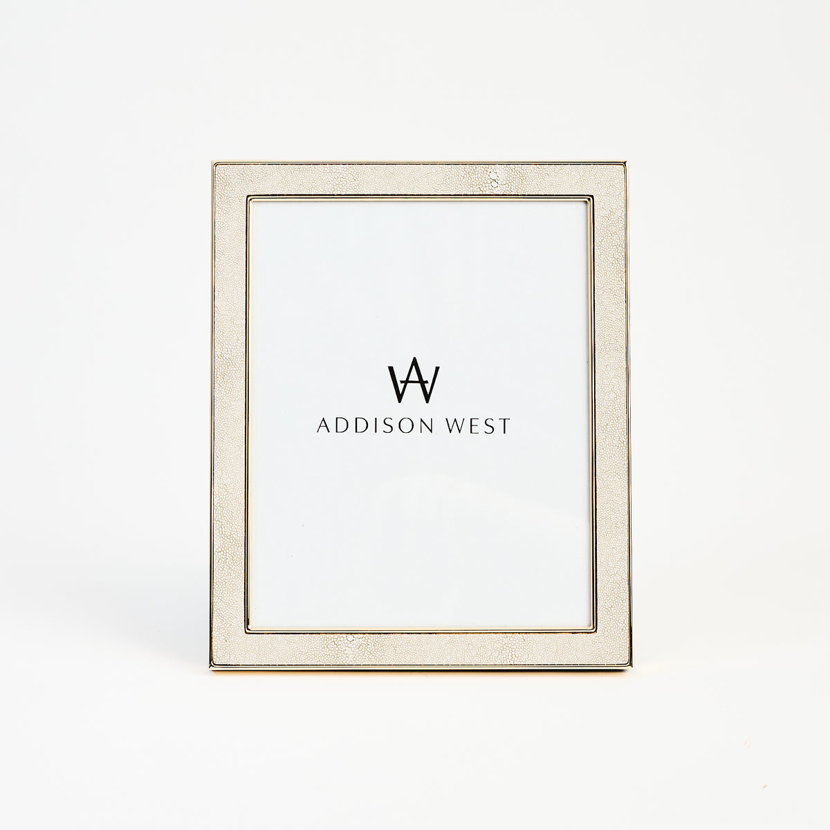 8" x 10" Cream Shagreen Picture Frame on a white background at Addison West